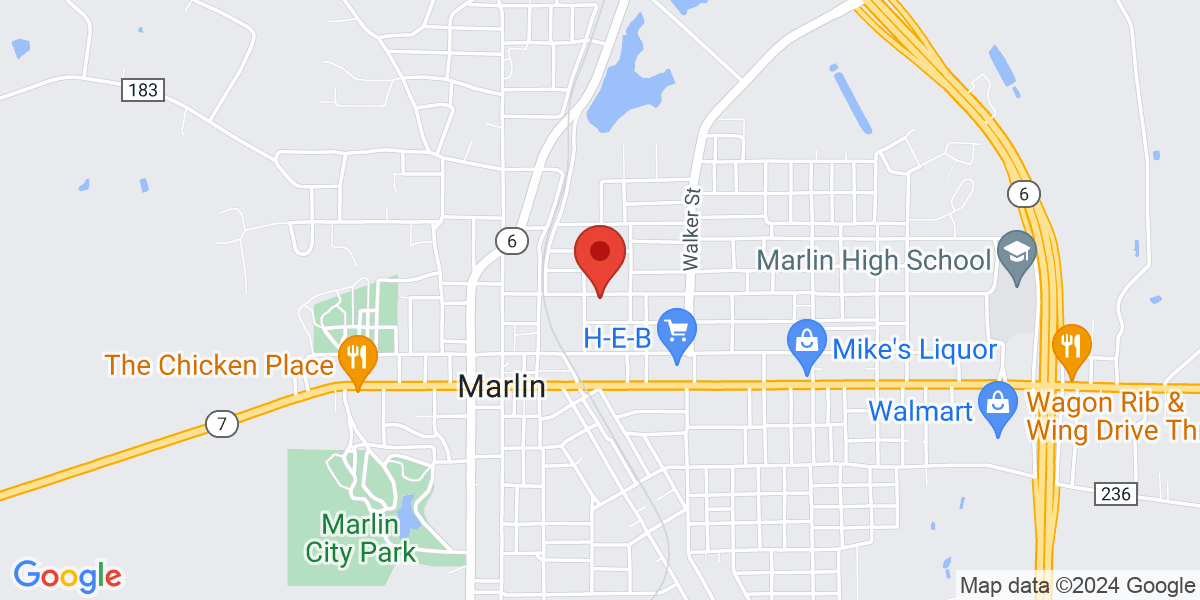 Map of Marlin Public Library